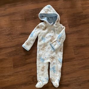 Used| like new| baby warm footie onesie| 6-9months|